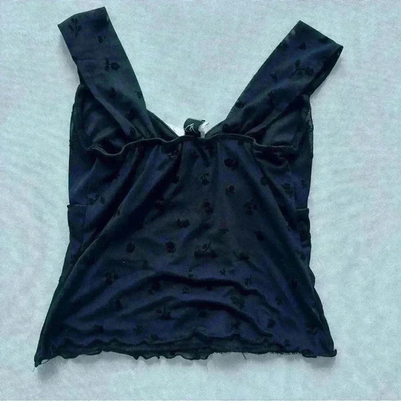 Windsor Gorgeous Vibes Ditsy Floral Mesh Tank Top - Picture 4 of 4